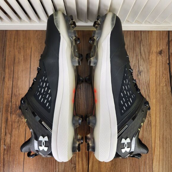 Under Armour Yard Low ST Baseball Cleats Mens Sz 10.5 Black Metal Spikes 3025591 - Picture 6 of 9